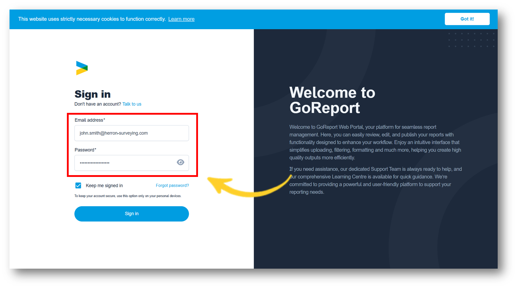 Report2web Login Web Portal 2.0: Overview