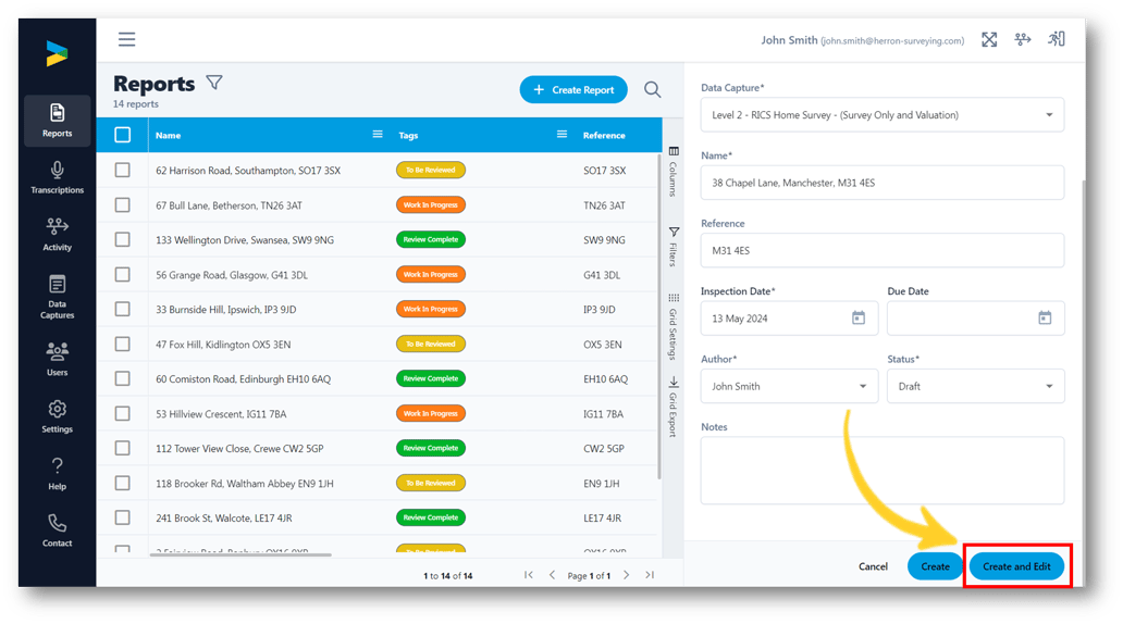 Web Portal 2.0: Create, Edit, Publish and Download a Report