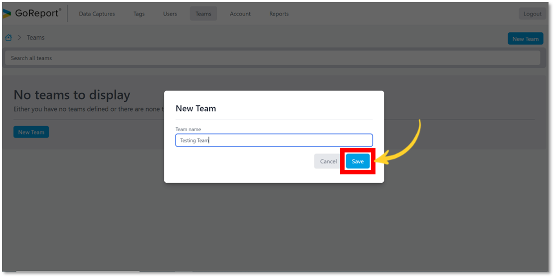 How to use GoReport Teams
